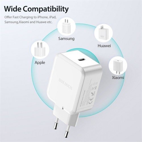 OEM Wall charger Dux Ducis C100 - Type C - PD 30W 3A white image 3