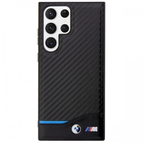 BMW M PU Carbon Blue Line Case for Samsung Galaxy S23 Ultra Black image 3