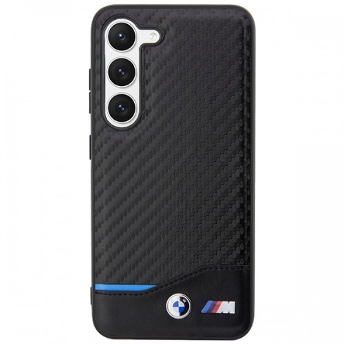 BMW M PU Carbon Blue Line Case for Samsung Galaxy S23 Black image 3