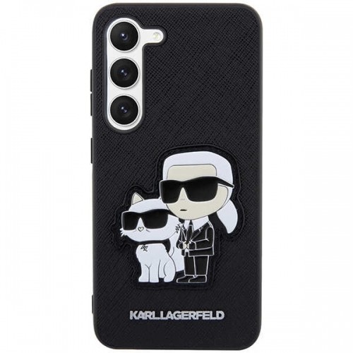 Karl Lagerfeld PU Saffiano Karl and Choupette NFT Case for Samsung Galaxy S23+ Black image 3