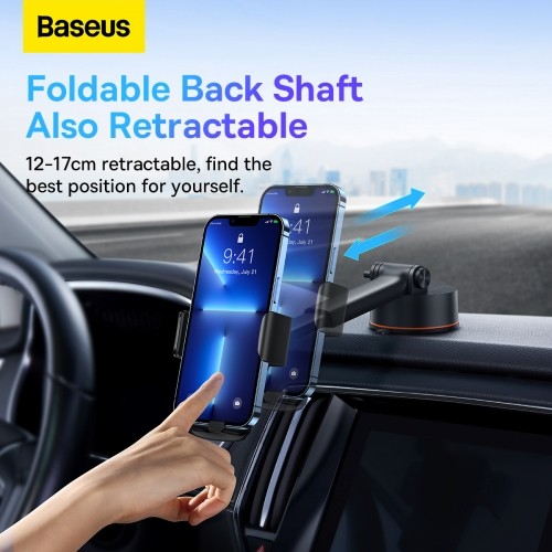 Baseus Easy Control Clamp Car Holder with suction cup (black) image 3