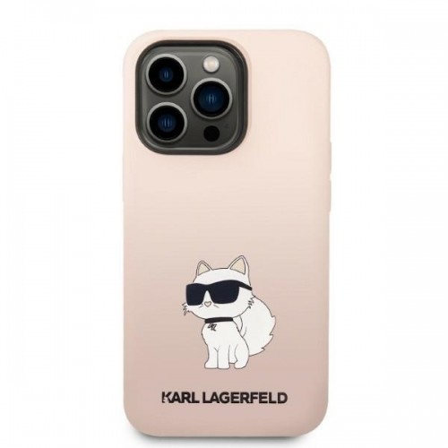 Karl Lagerfeld Liquid Silicone Choupette NFT Case for iPhone 14 Pro Pink image 3