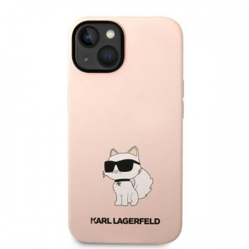Karl Lagerfeld Liquid Silicone Choupette NFT Case for iPhone 14 Pink image 3