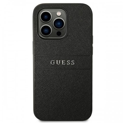 Guess PU Leather Saffiano Case for iPhone 14 Pro Black image 3