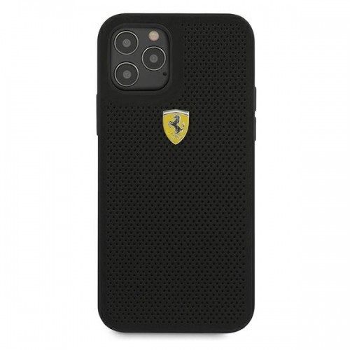 Ferrari case for iPhone 12 | 12 Pro 6,1" FESPEHCP12MBK black hardcase On Track Perforated image 3