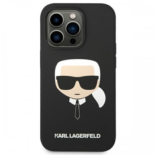 Karl Lagerfeld Liquid Silicone Karl Head Case for iPhone 14 Pro Max Black image 3