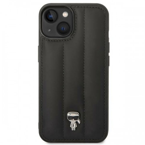 Karl Lagerfeld Quilted Puffy Ikonik Logo Case for iPhone 14 Black image 3