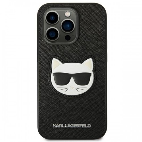 Karl Lagerfeld PU Saffiano Choupette Head Case for iPhone 14 Pro Max Black image 3