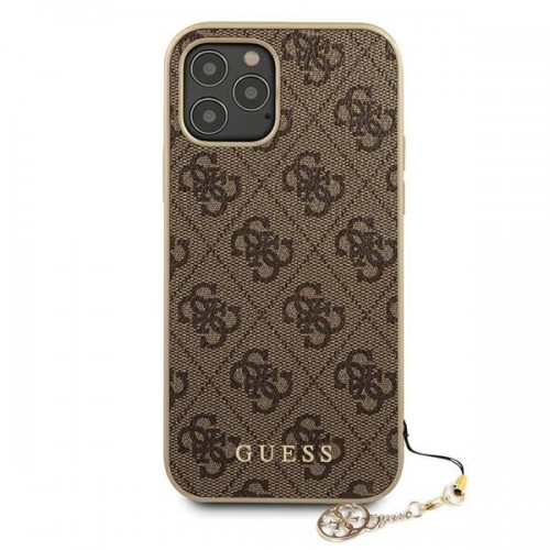 Guess 4G Charms Case for iPhone 12|12 Pro 6.1 Brown image 3