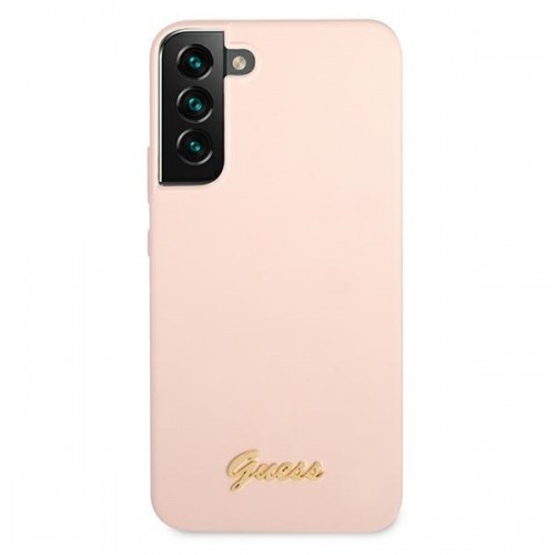 Guess Silicone Metal Logo Case for Samsung Galaxy S22+ Pink image 3