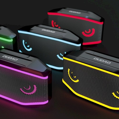 Dudao Waterproof IP7 Wireless Bluetooth 5.0 RGB 5W 1200mAh Speaker Black (Y10XS-black) image 3