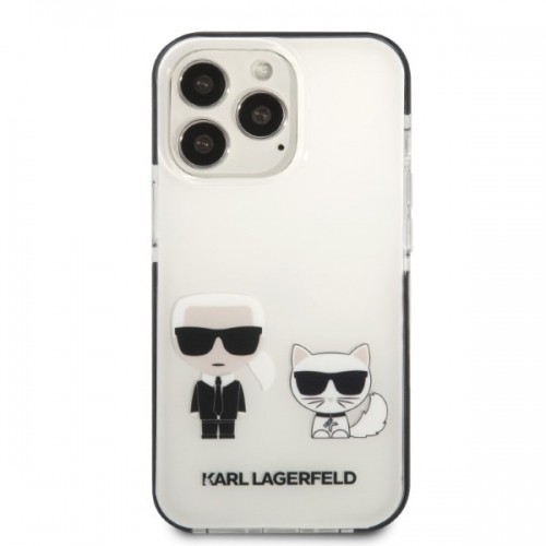 Karl Lagerfeld TPE Karl and Choupette Case for iPhone 13 Pro White image 3