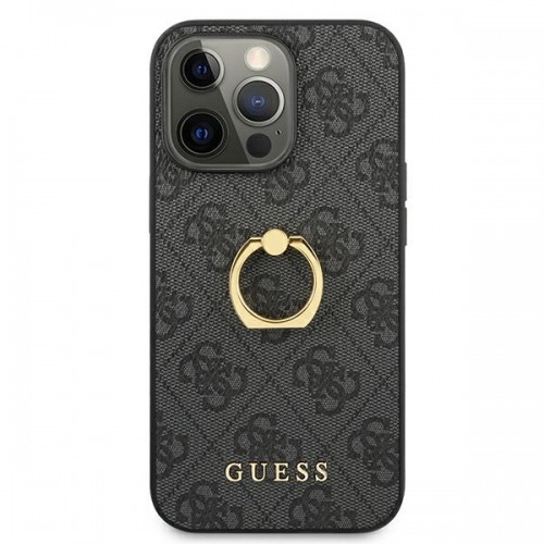 GUHCP13L4GMRGR Guess PU 4G Ring Case for iPhone 13 Pro Grey image 3