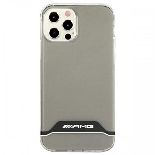 Mercedes AMHCP12MTCBW AMG PC|TPU Horizontal Stripes Case for iPhone 12|12 Pro 6.1 Transparent|Black image 3