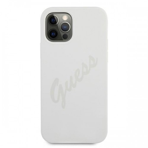 GUHCP12LLSVSCR Guess Silicone Vintage Cover for iPhone 12 Pro Max 6.7 Cream image 3