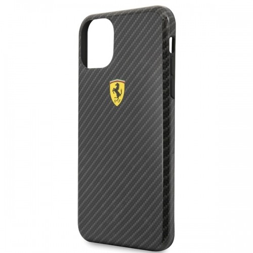 Ferrari Hardcase FESPCHCN65CBBK Izturīgs Silikona Aizsargapvalks Priekš Apple iPhone 11 Pro Max Melns image 3