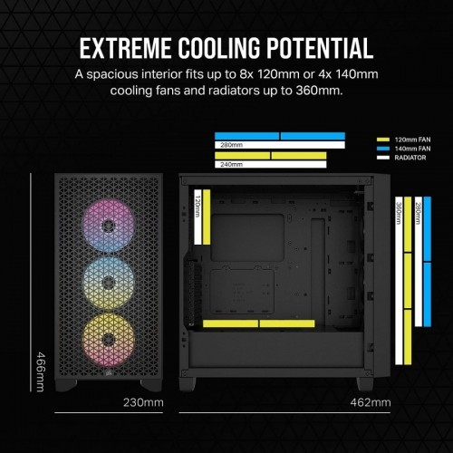 Corsair 3000D RGB AIRFLOW Datora korpuss image 3