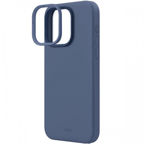 UNIQ etui Lino Hue iPhone 15 Pro Max 6.7" Magclick Charging granatowy|navy blue image 3