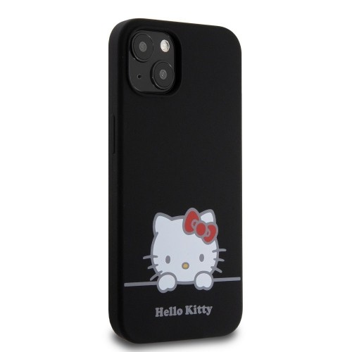 Hello Kitty Liquid Silicone Daydreaming Logo Case for iPhone 13 Black image 3
