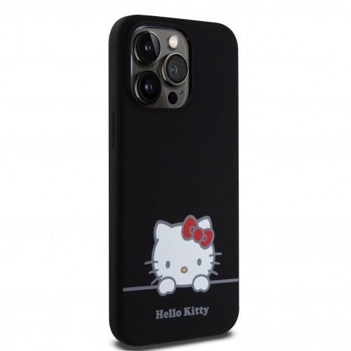 Hello Kitty Liquid Silicone Daydreaming Logo Case for iPhone 15 Pro Max Black image 3