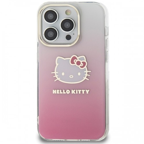 Hello Kitty HKHCP14LHDGKEP iPhone 14 Pro 6.1" różowy|pink hardcase IML Gradient Electrop Kitty Head image 3