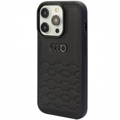 Audi GT Synthetic Leather iPhone 15 Pro 6.1"czarny|black hardcase AU-TPUPCIP15P-GT|D2-BK image 3