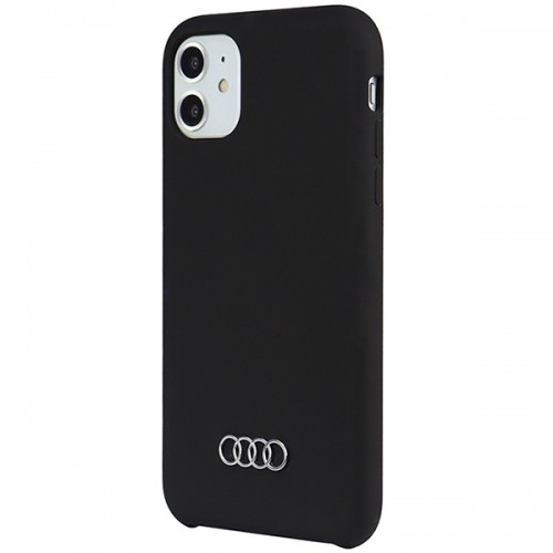 Audi Silicone Case iPhone 12|12 Pro 6.1" czarny|black hardcase AU-LSRIP12P-Q3|D1-BK image 3