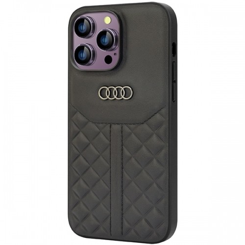 Audi Genuine Leather iPhone 14 Pro Max 6.7" czarny|black hardcase AU-TPUPCIP14PM-Q8|D1-BK image 3