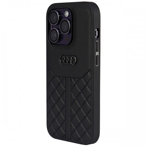 Audi Genuine Leather iPhone 14 Pro 6.1" czarny|black hardcase AU-TPUPCIP14P-Q8|D1-BK image 3