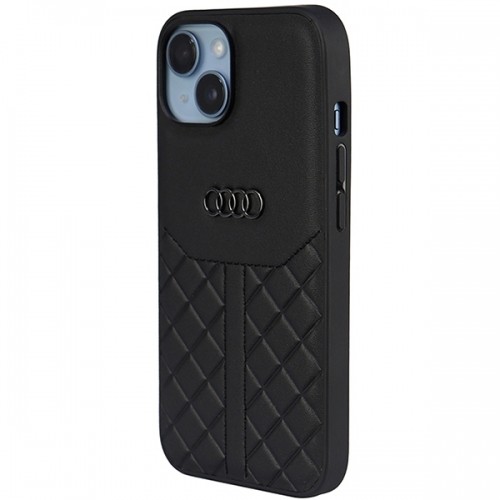 Audi Genuine Leather iPhone 14 6.1" czarny|black hardcase AU-TPUPCIP14-Q8|D1-BK image 3