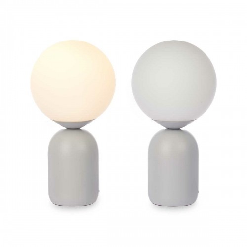 Desk lamp Ball 40 W White Grey Ceramic 15 x 28,5 x 15 cm (4 Units) image 3