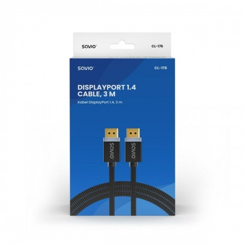 DisplayPort Cable Savio CL-176 Black 3 m image 3