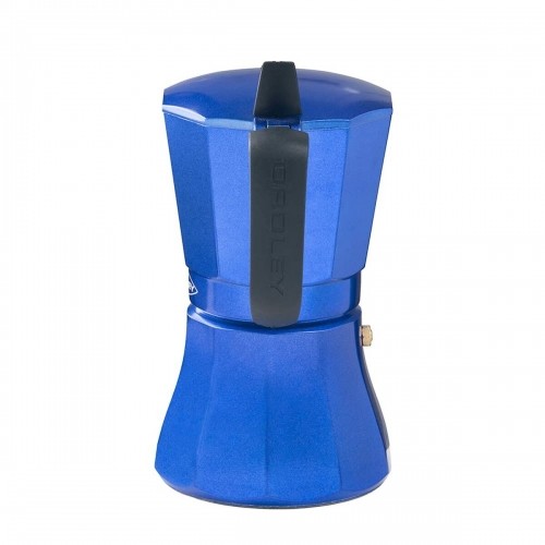 Italian Coffee Pot Oroley Petra 9 Cups Blue Aluminium image 3