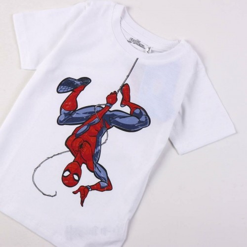 Child's Short Sleeve T-Shirt Spider-Man White image 3