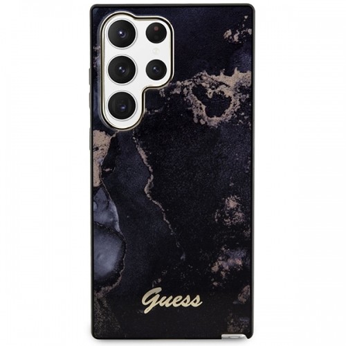 Guess GUHCS23LHTMRSK S23 Ultra S918 czarny|black hardcase Golden Marble Collection image 3