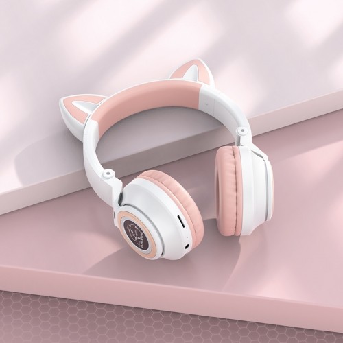 OEM Borofone Headphones BO18 Cat Ear bluetooth white image 3