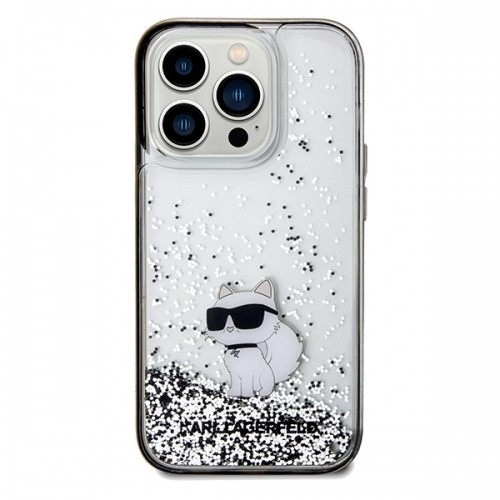 Karl Lagerfeld KLHCP14XLKCNSK iPhone 14 Pro Max 6.7" transparent hardcase Liquid Glitter Choupette image 3