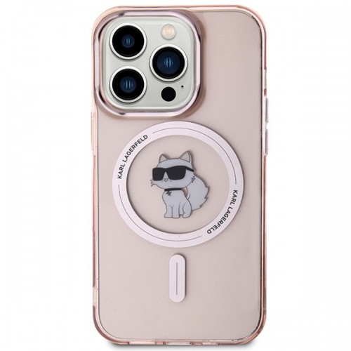 Karl Lagerfeld KLHMP15XHFCCNOP iPhone 15 Pro Max 6.7" różowy|pink hardcase IML Choupette MagSafe image 3