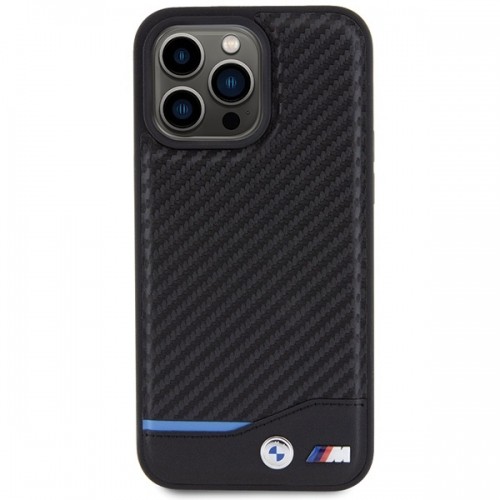 BMW BMHCP15X22NBCK iPhone 15 Pro Max 6.7" czarny|black Leather Carbon image 3