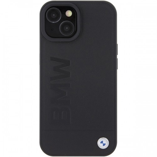 BMW BMHCP15SSLLBK iPhone 15 6.1" czarny|black Leather Hot Stamp image 3