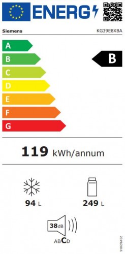 Холодильник Siemens KG39E8XBA iQ500 image 3