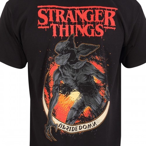 Short Sleeve T-Shirt Stranger Things Demogorgon Upside Down Black Unisex image 3