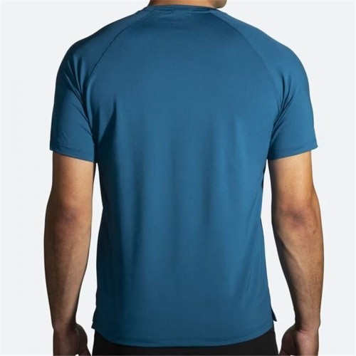 Men’s Short Sleeve T-Shirt Brooks Atmosphere  2.0 Cyan image 3