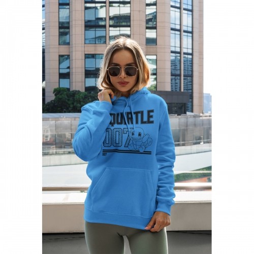 Unisex Hoodie Pokémon Squirtle Line Art Blue image 3