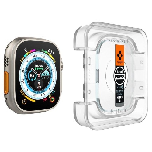 TEMPERED GLASS Spigen GLAS.TR "EZ FIT" 2-PACK Apple Watch ULTRA (49 MM) CLEAR image 3