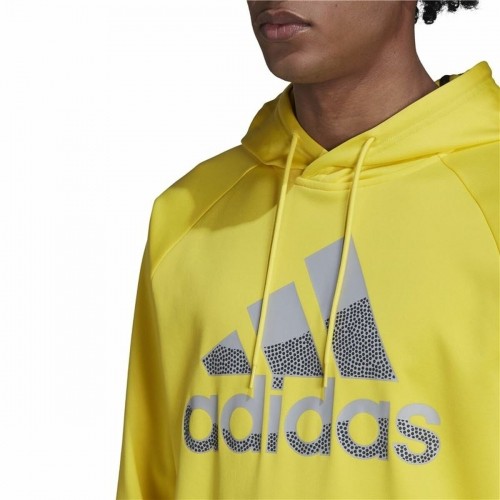 Толстовка с капюшоном мужская Adidas  Game and Go Big Logo Жёлтый image 3