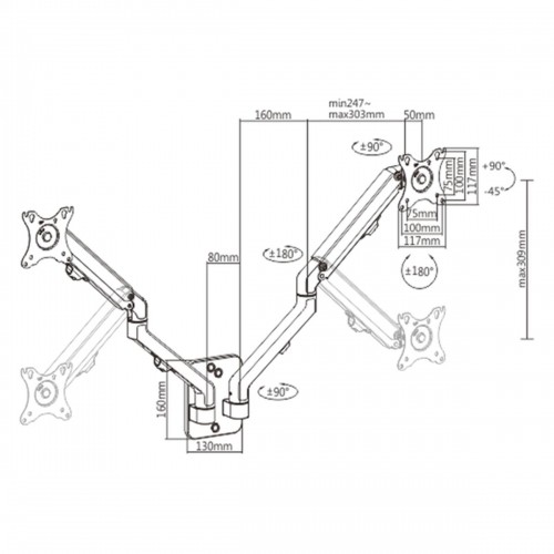 Screen Table Support GEMBIRD MA-WA2-01 17" 27" image 3