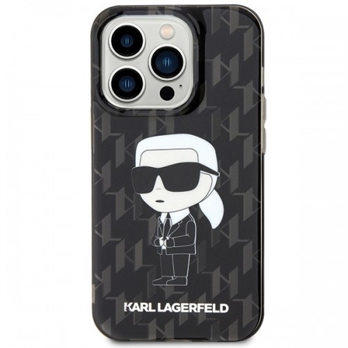 Karl Lagerfeld KLHCP15LHNKMKLK iPhone 15 Pro 6.1" czarny|black hardcase Monogram Ikonik image 3