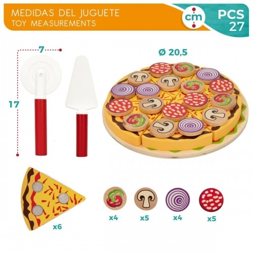 Деревянная игра Woomax Pizza 27 Предметы (6 штук) image 3