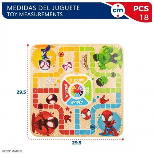 Parchís and Oca Board Spidey 29,5 x 3,5 x 29,5 cm (18 Pieces) (6 Units) image 3